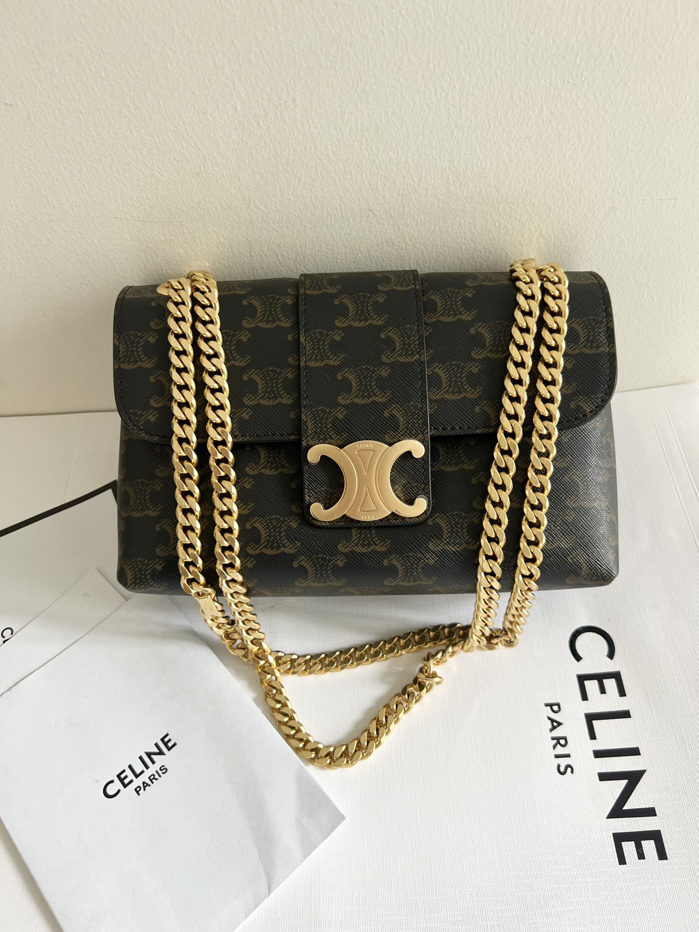 Celine 23cm teen, genuine special grade all steel, leather imported from Italyexpensive sheepskin lining, hardware special grade all steel