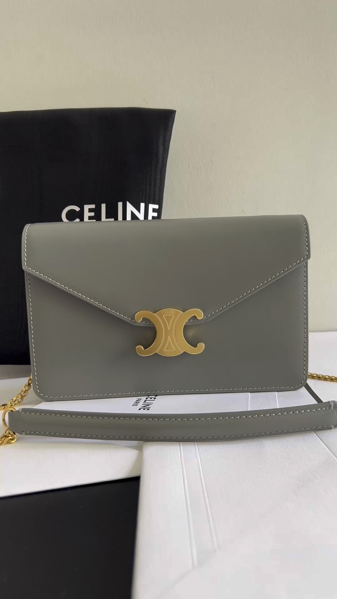 Venditori online
 Celine Borse Crossbody & Borse a Tracolla Tutto acciaio Pelle bovina di pecora Busta