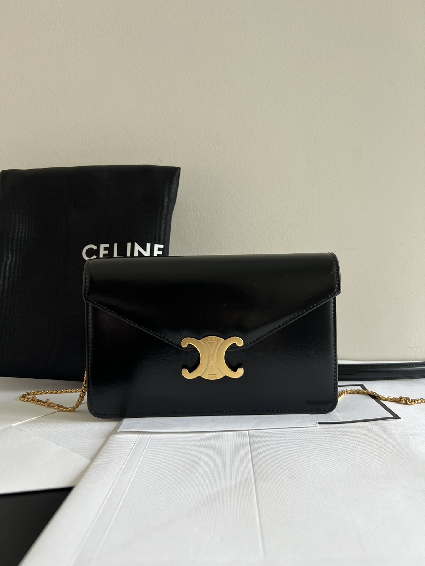 Celine Borse Crossbody & Borse a Tracolla Tutto acciaio Pelle bovina di pecora Busta