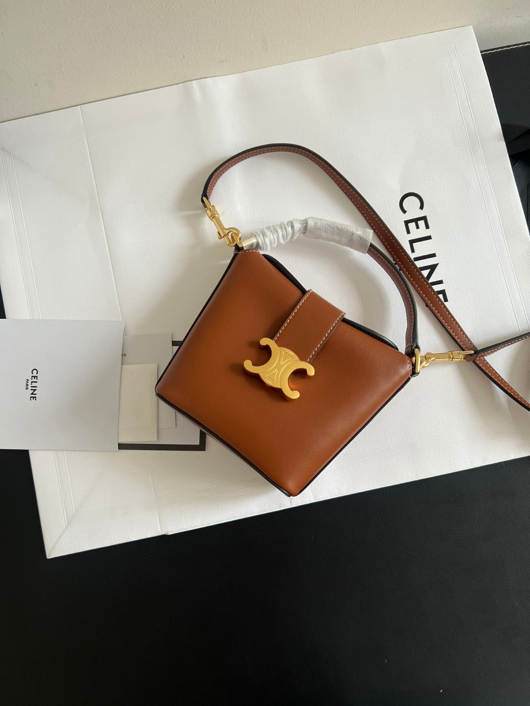 Celine French fries bag brown