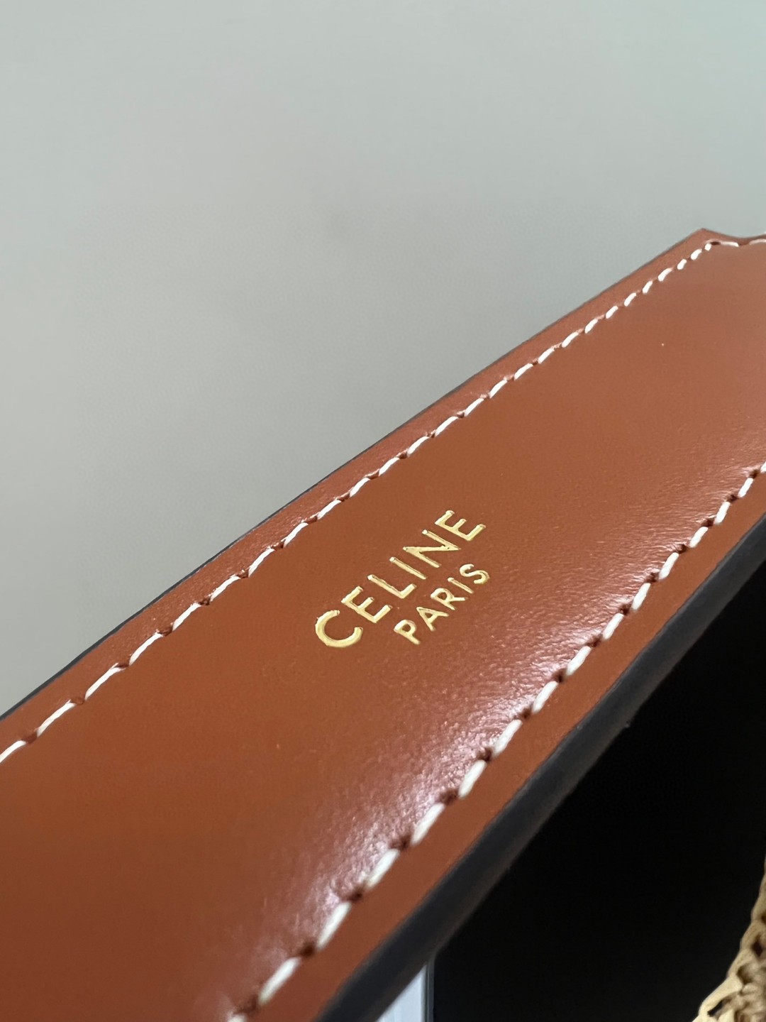 Celine Hand-woven natural raffiamatched with original calfskin