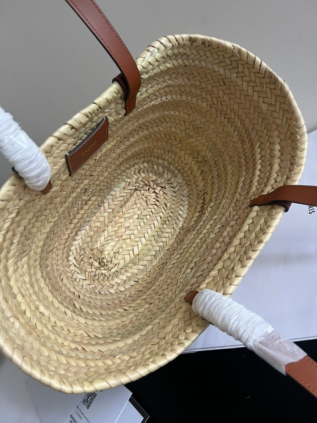[Long wrist], vegetable basket triomphe Celine classic (counter synchronized natural bamboo weaving)