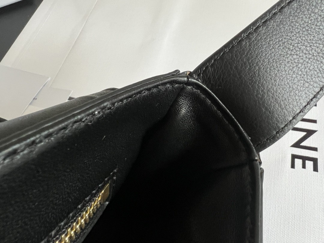 Celine More real shot details|New product POLLY, imported genuine leather, imported Italian calfskin on the outsidethick sheepskin on the inside,