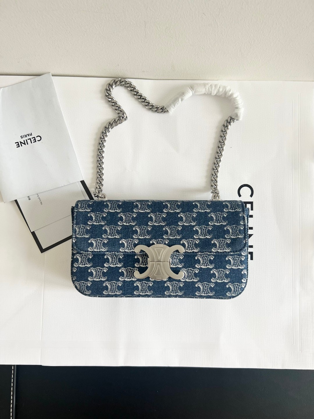 Celine denim chain