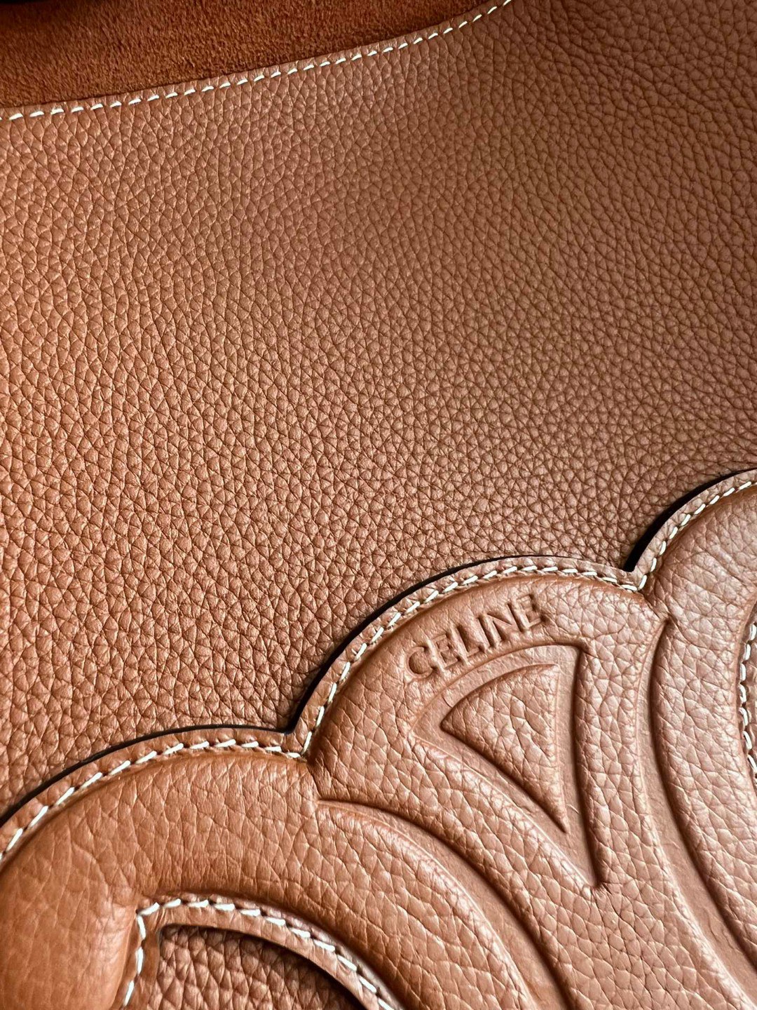 New celine tote shopping bag, genuine leather inside and outside, imported Italian cowhide on the outside with matte cowhide on the inside