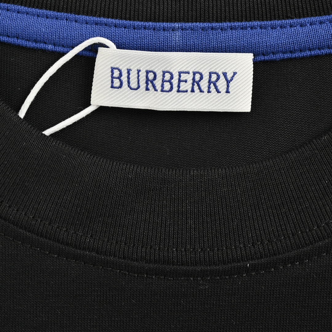Burberry/巴宝莉 24ss 蓝色战马刺绣小标短袖