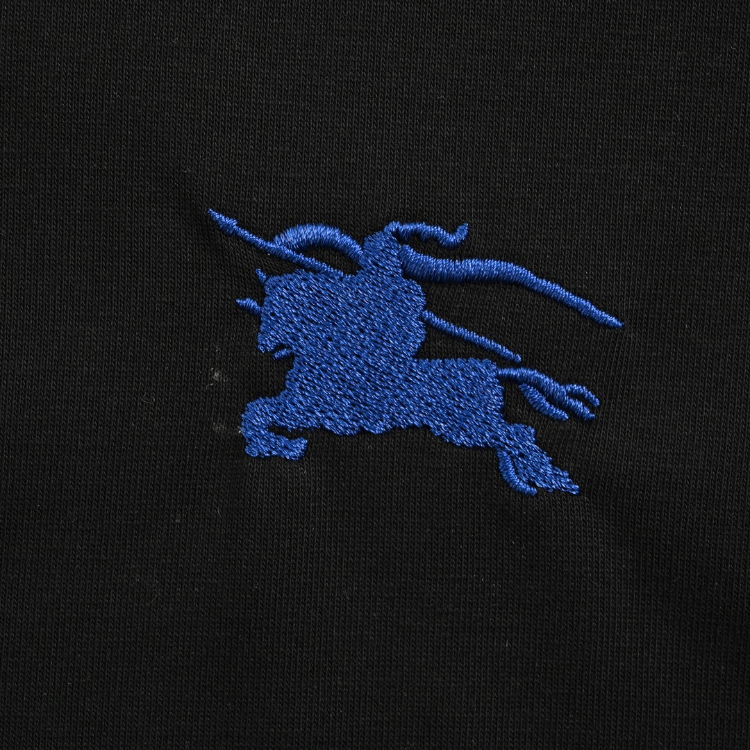 Burberry/巴宝莉 24ss 蓝色战马刺绣小标短袖