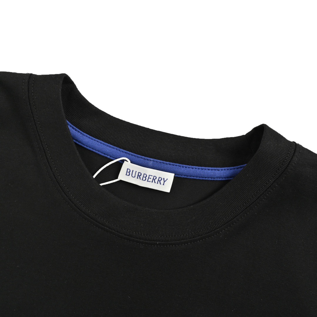 Burberry/巴宝莉 24ss 蓝色战马刺绣小标短袖