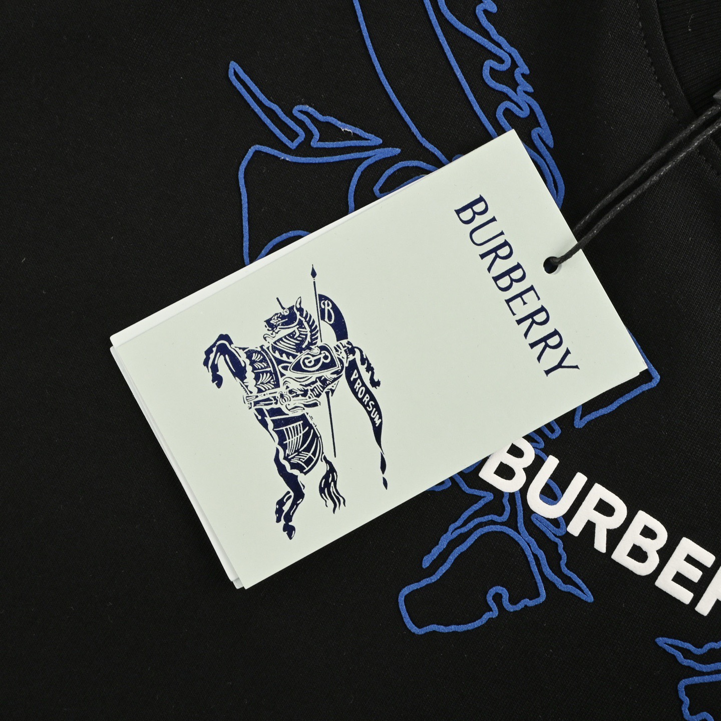 Burberry/巴宝莉 25ss 领口骑士战马印花短袖 黑色 白色