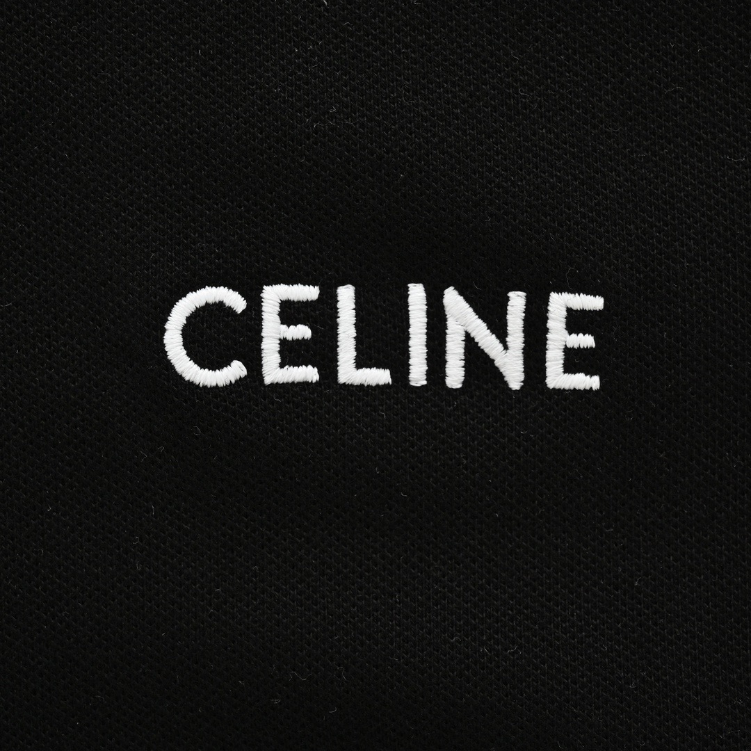 Celine/赛琳 经典刺绣小标Polo短袖