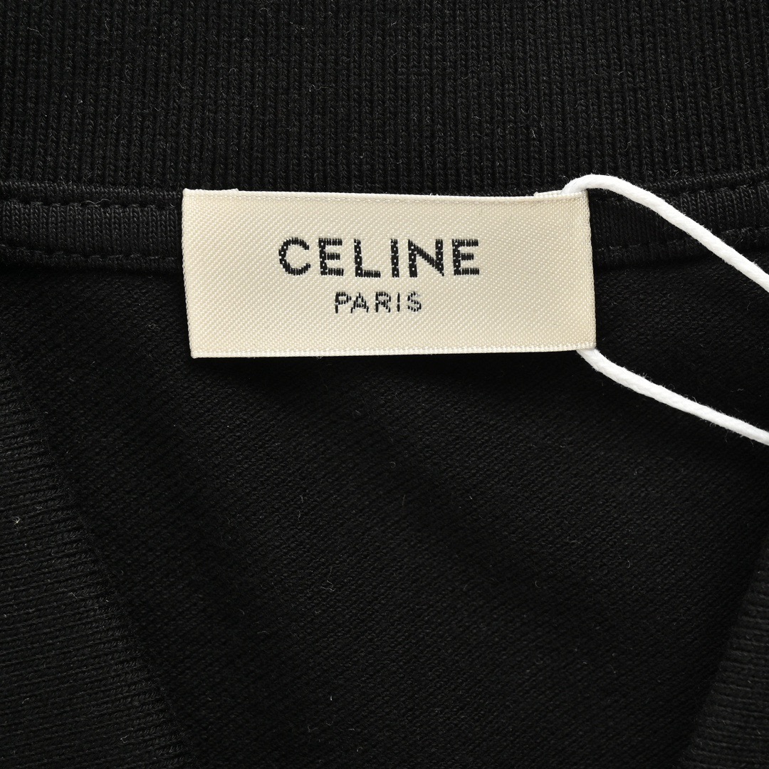 Celine/赛琳 经典刺绣小标Polo短袖