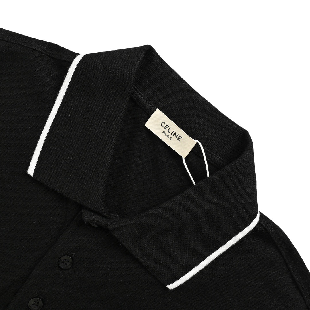 Celine/赛琳 经典刺绣小标Polo短袖