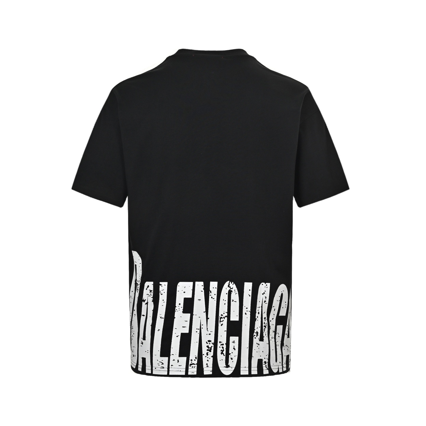 Gucci & Balenciaga 下摆斑驳字母印花短袖 黑 白