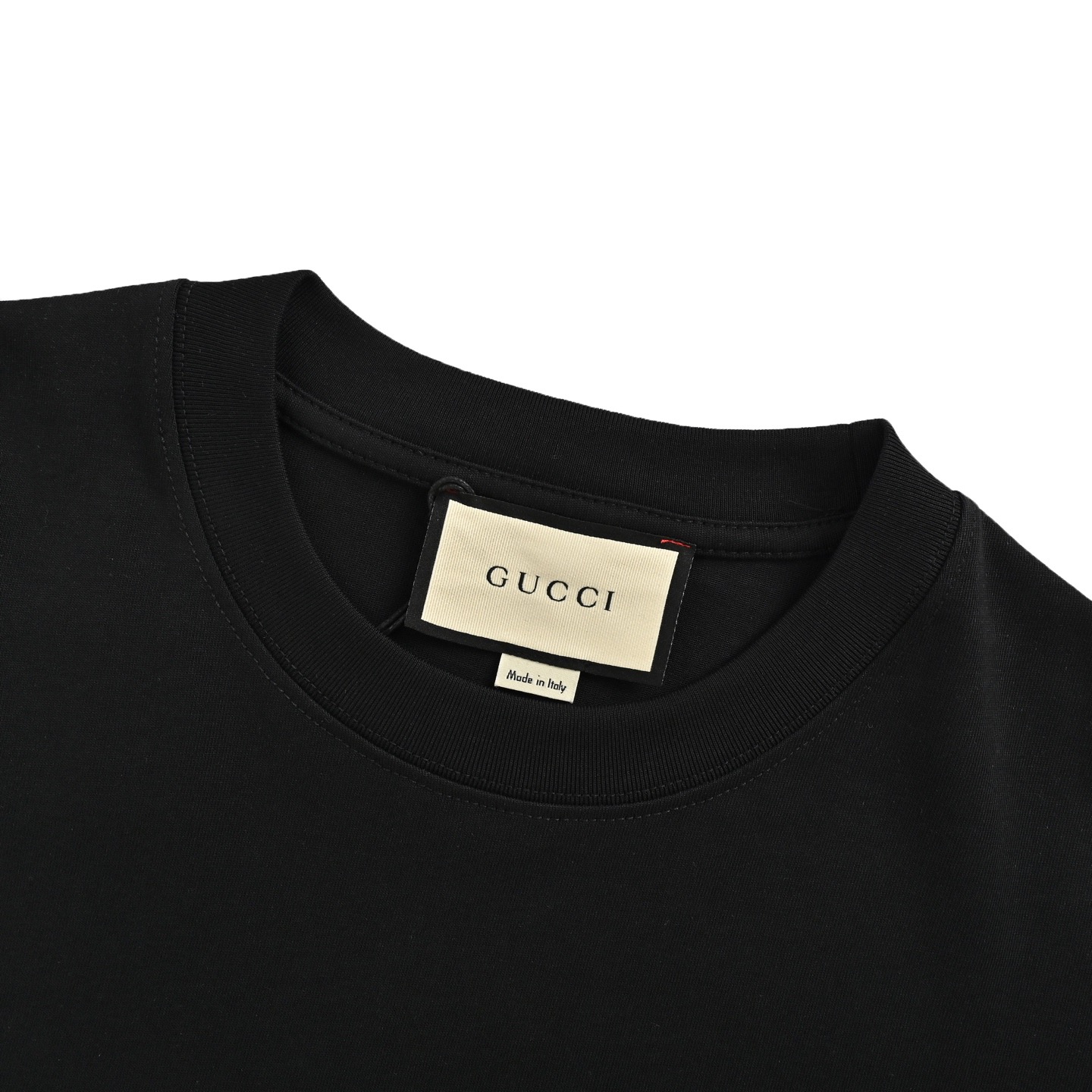 Gucci & Balenciaga 下摆斑驳字母印花短袖 黑 白