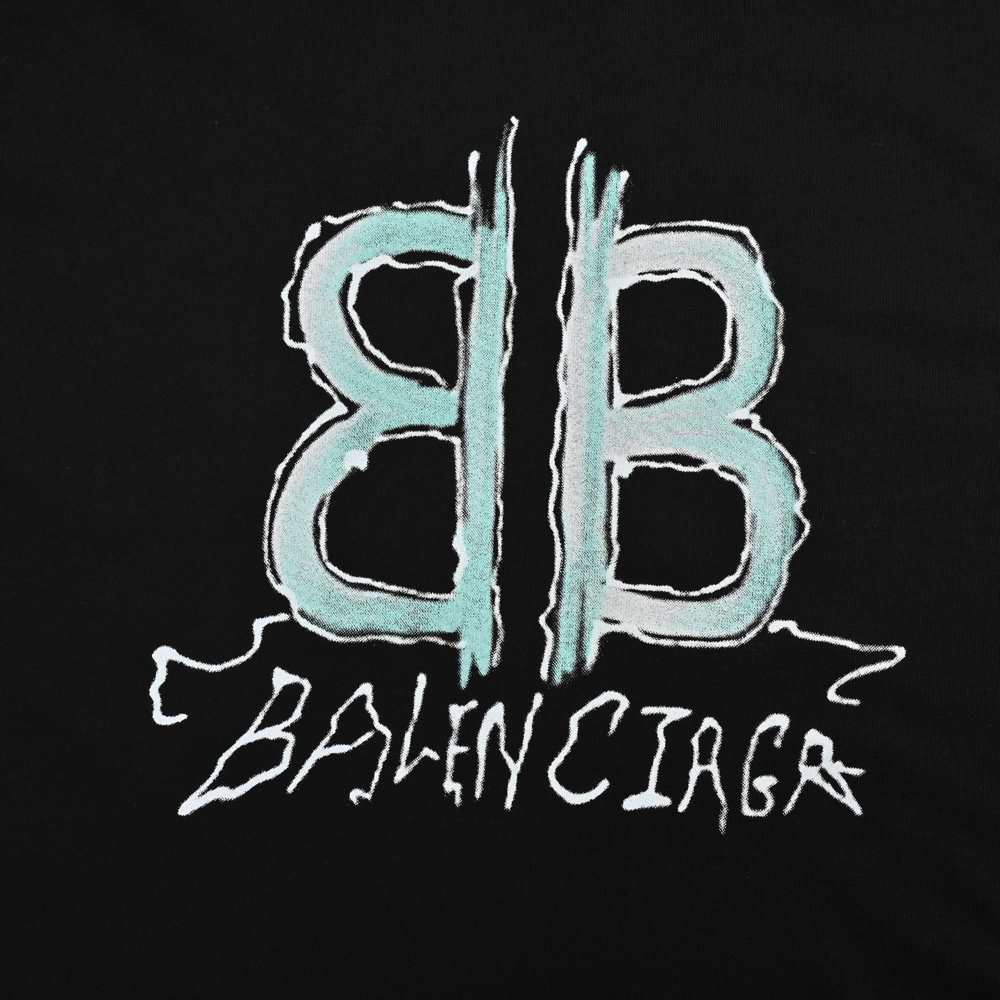 Balenciaga/巴黎世家 手绘字母印花短袖