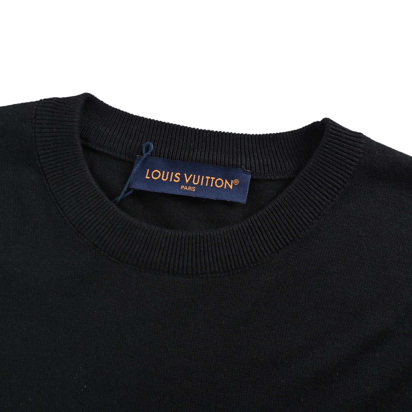 Louis Vuitton/路易威登 25ss 渐变老花彩钻针织短袖 黑色 白色