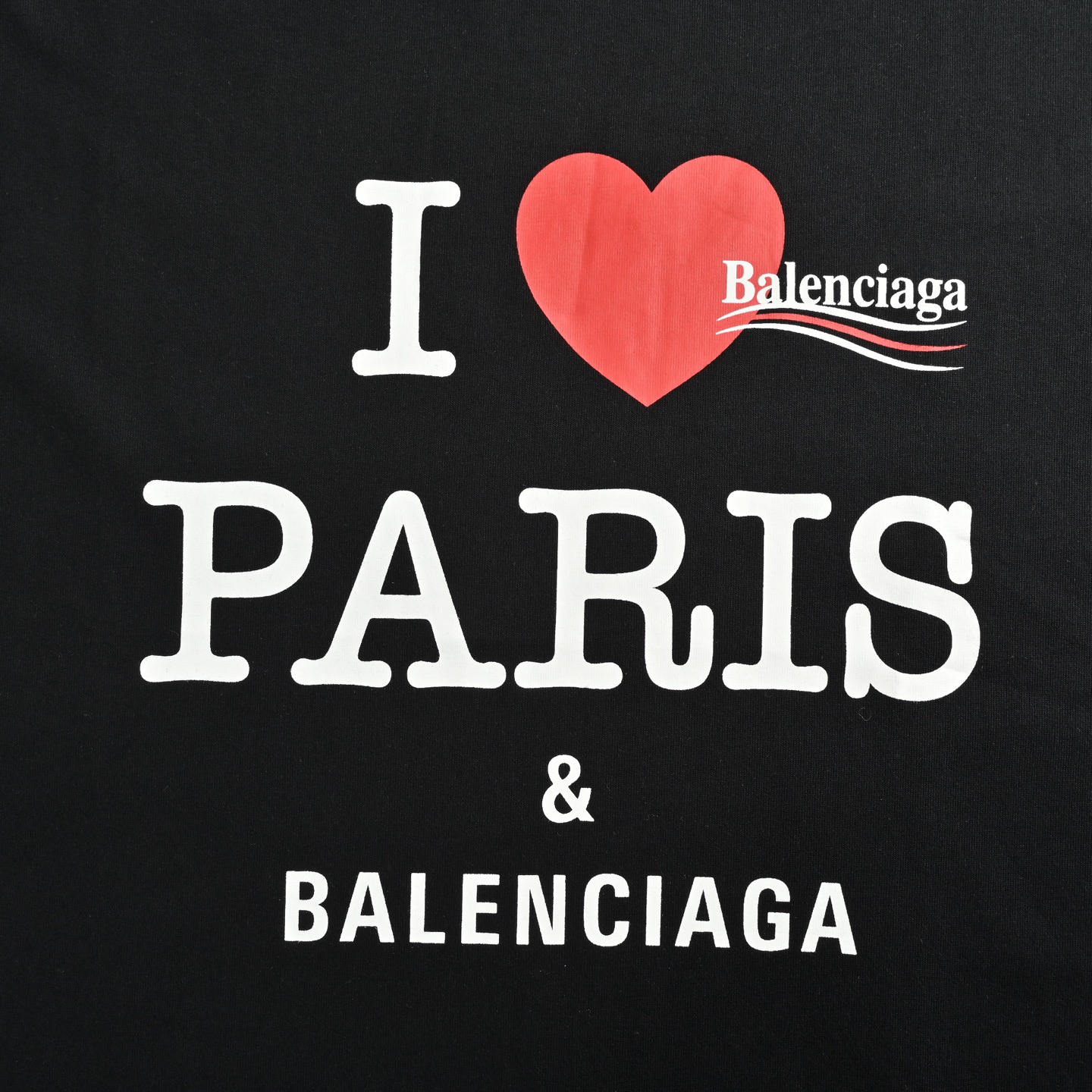 Balenciaga/巴黎世家 25ss 情人节系列爱心字母印花短袖