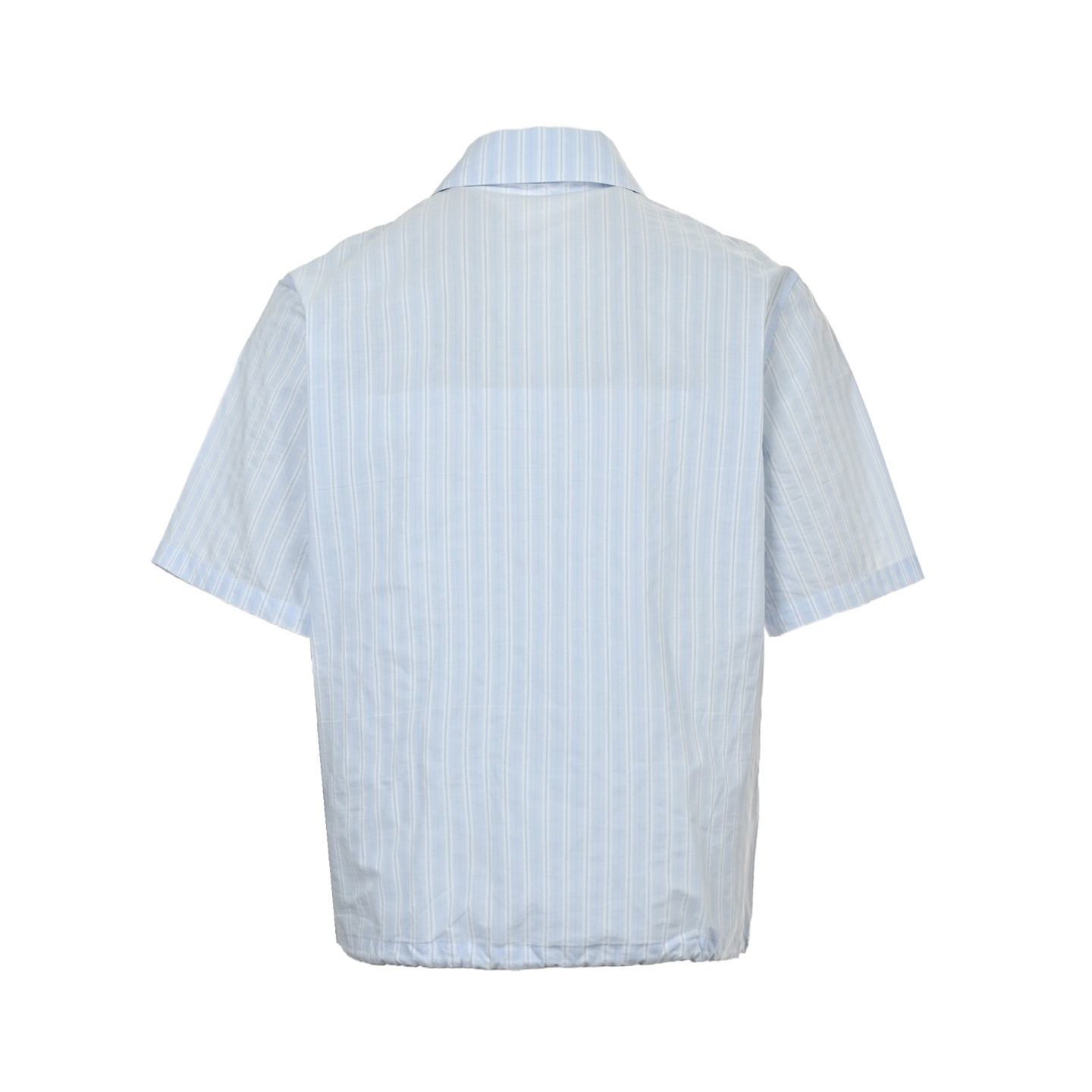 Dior/迪奥 24ss 小标刺绣半拉链条纹短袖衬衫