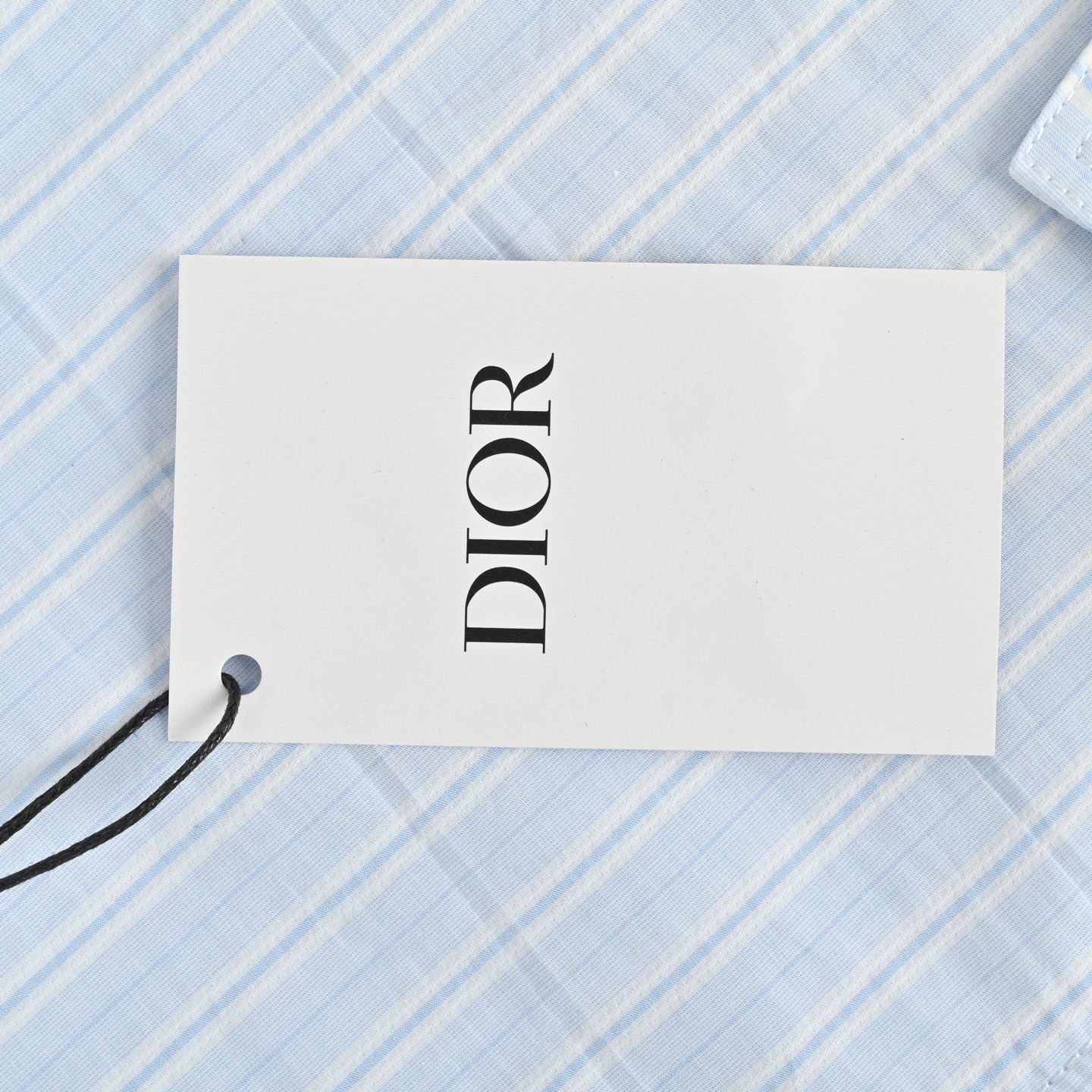 Dior/迪奥 24ss 小标刺绣半拉链条纹短袖衬衫