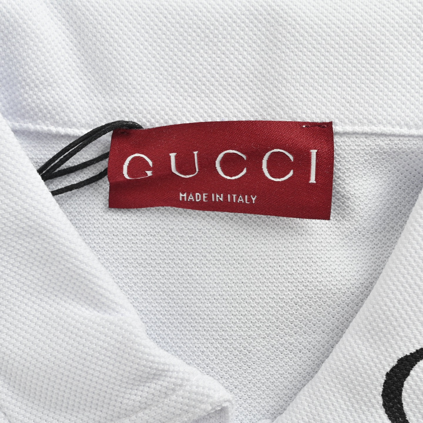 Gucci/古驰 25ss 领口字母印花Polo短袖