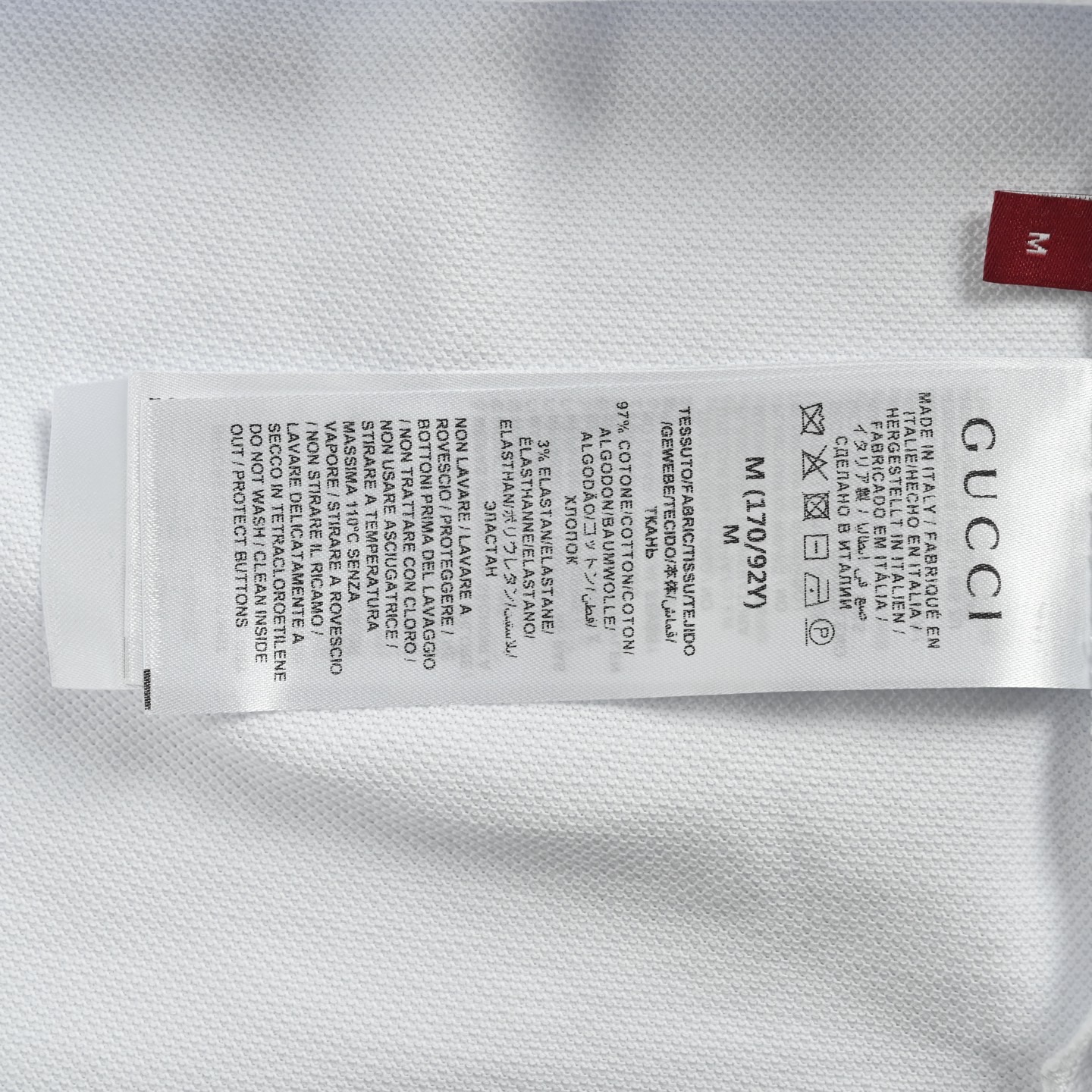Gucci/古驰 25ss 领口字母印花Polo短袖