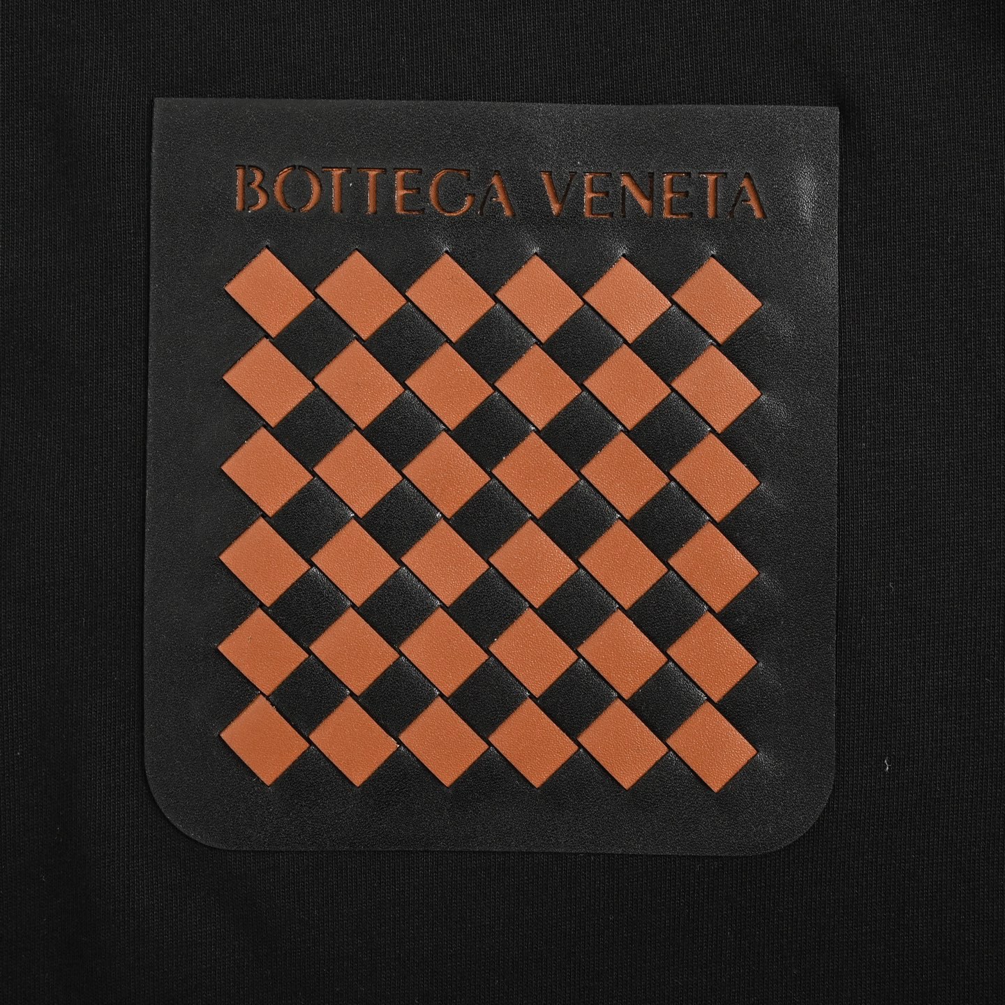 Bottega Veneta/BV 25ss 口袋编织元素短袖 BV新款T恤 黑 杏