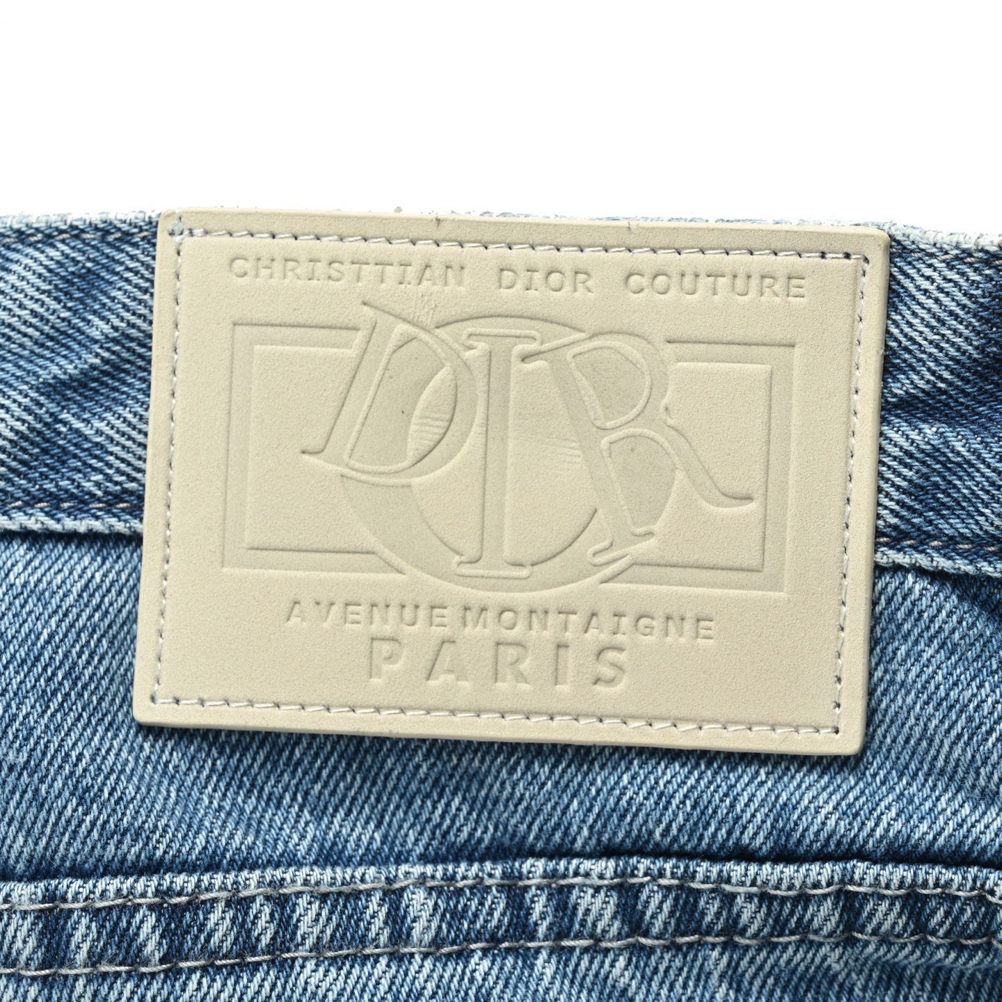 Dior/迪奥 24ss 藤格纹刺绣工装牛仔短裤