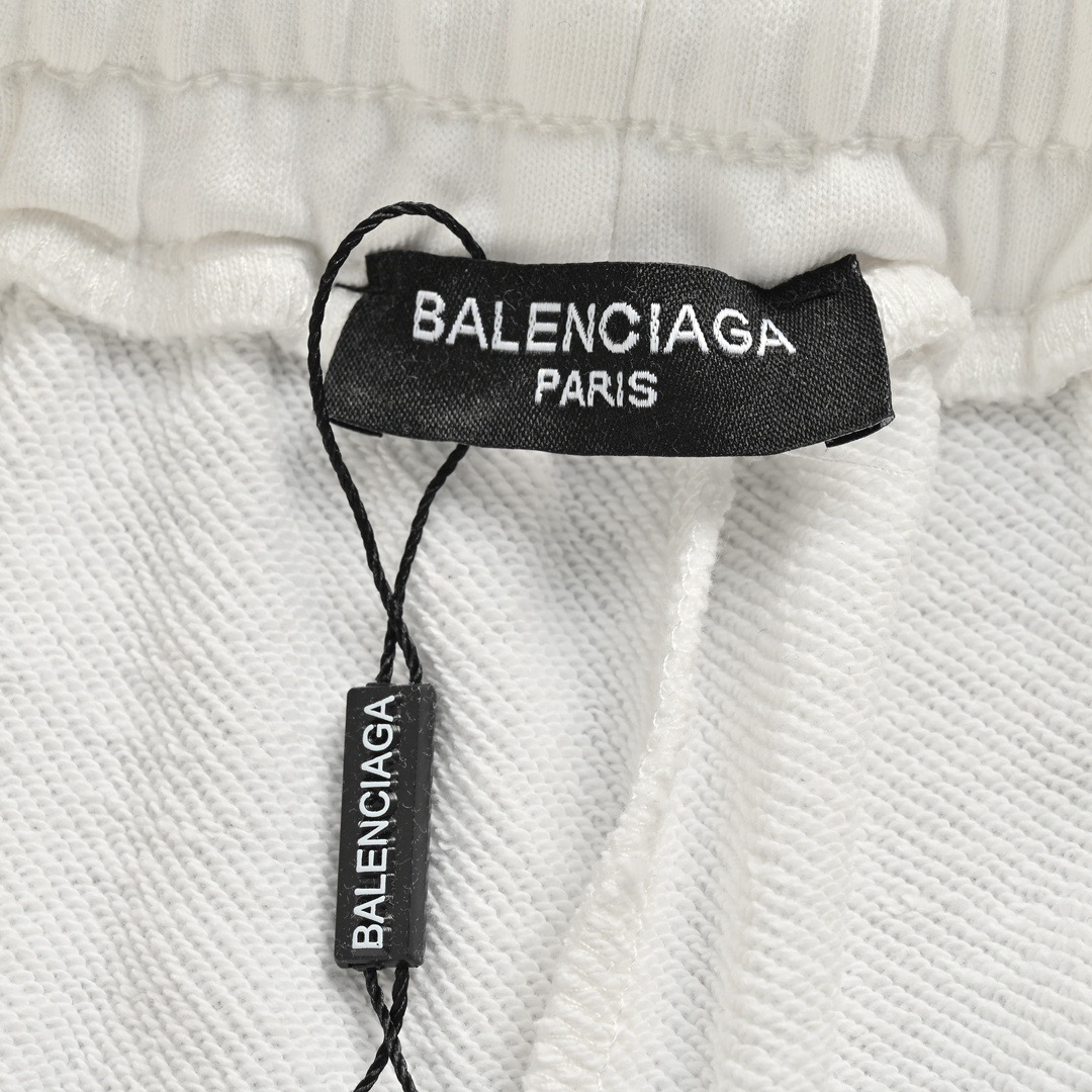 Balenciaga/巴黎世家 24ss 美纹纸胶带印花短裤 BLCG巴黎BB休闲运动中裤