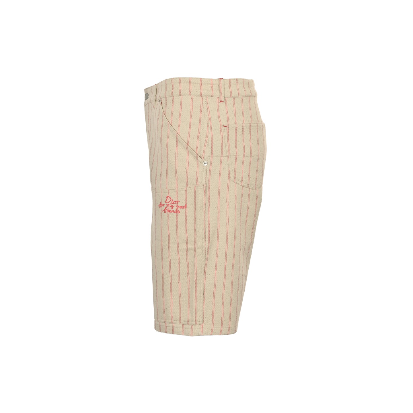 Dior/迪奥 25ss 刺绣字母条纹牛仔短裤