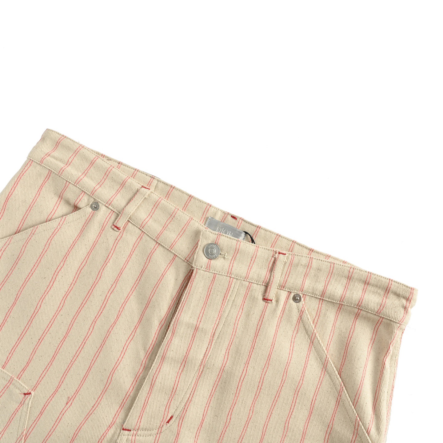 Dior/迪奥 25ss 刺绣字母条纹牛仔短裤