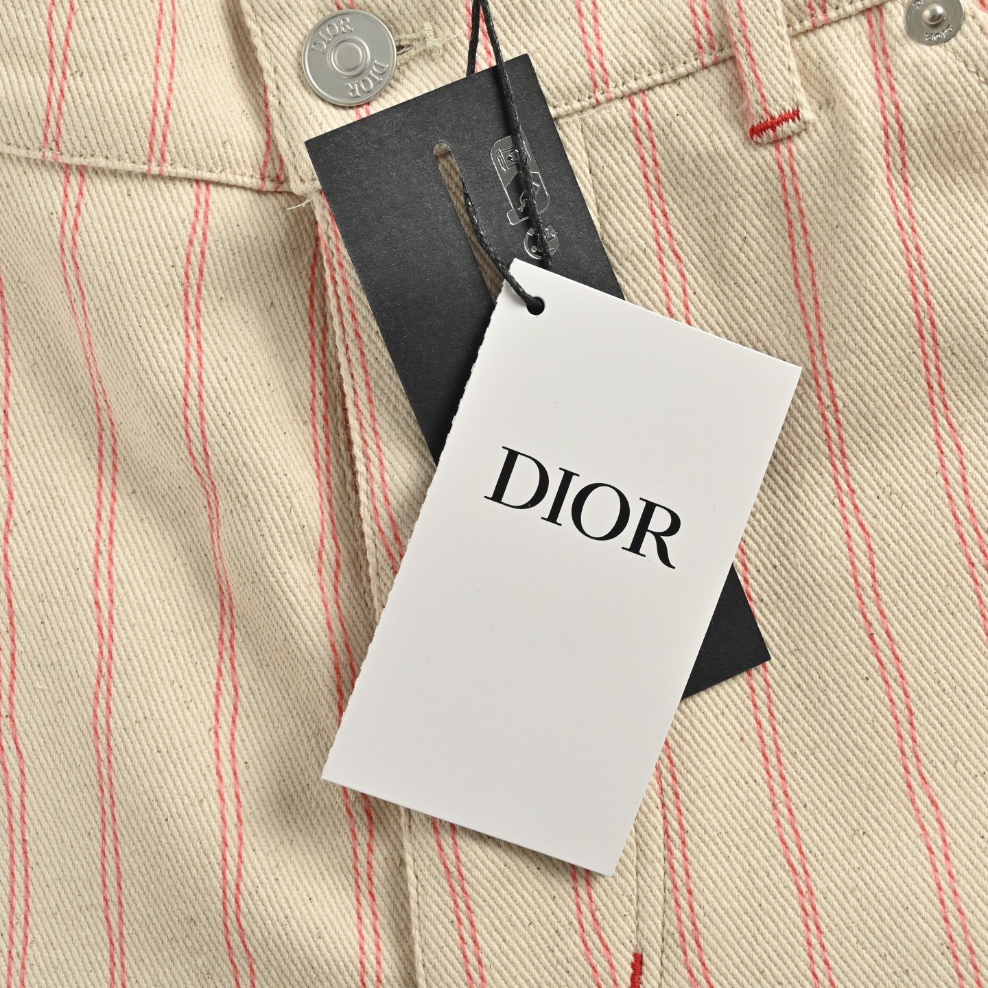 Dior/迪奥 25ss 刺绣字母条纹牛仔短裤