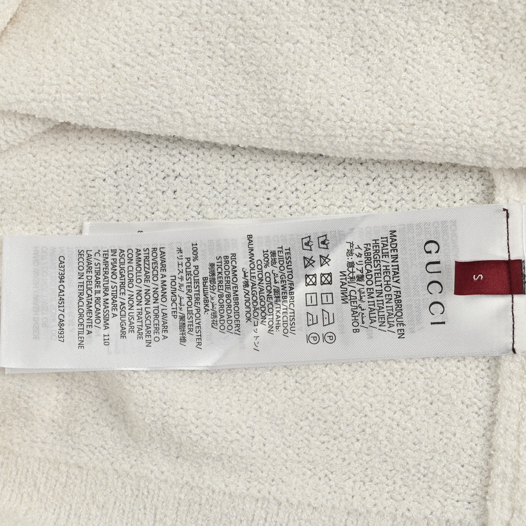 Gucci/古驰 24ss 撞色条纹拼接针织Polo短袖