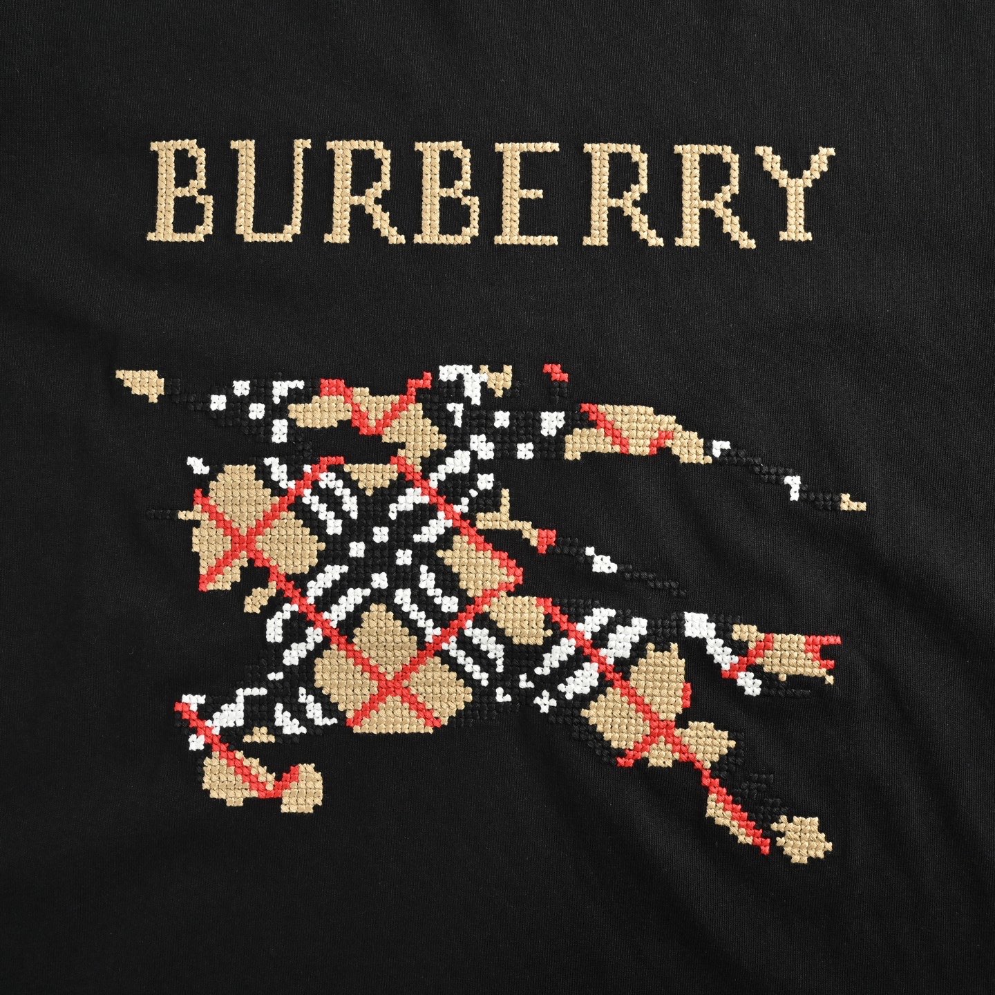 Burberry/巴宝莉 25ss 十字绣刺绣战马短袖
