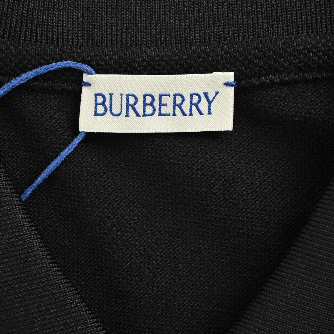 Burberry/巴宝莉 24ss 翻折绣口战马印花Polo短袖