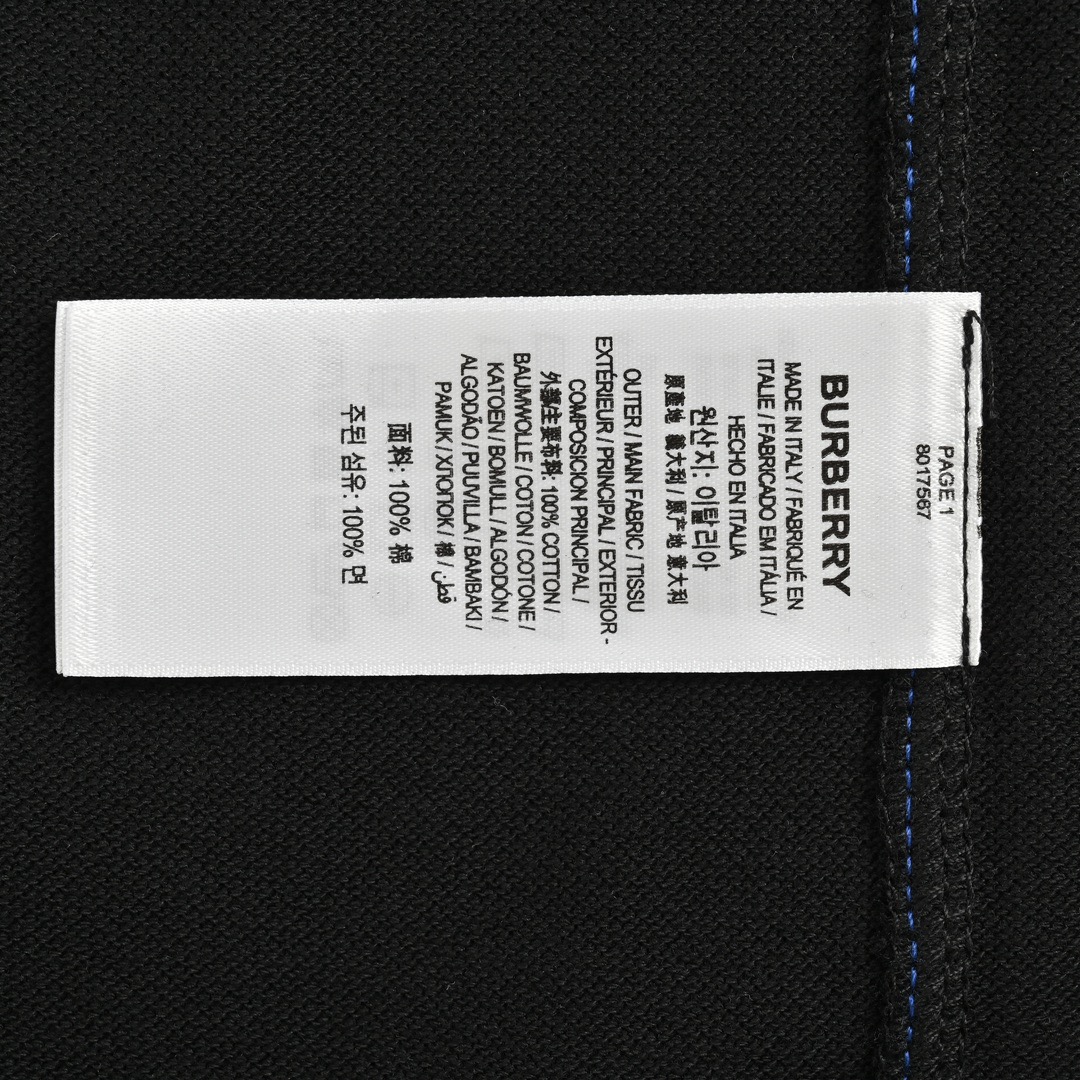 Burberry/巴宝莉 24ss 翻折绣口战马印花Polo短袖