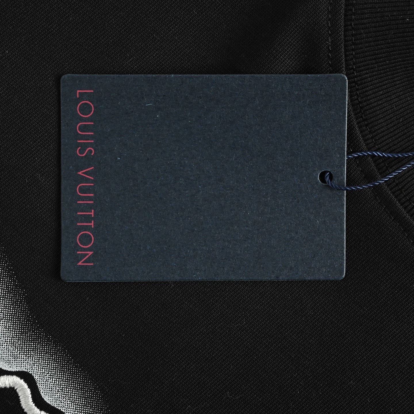 Louis Vuitton/路易威登 25ss 云朵大字母logo刺绣短袖 黑色 白色