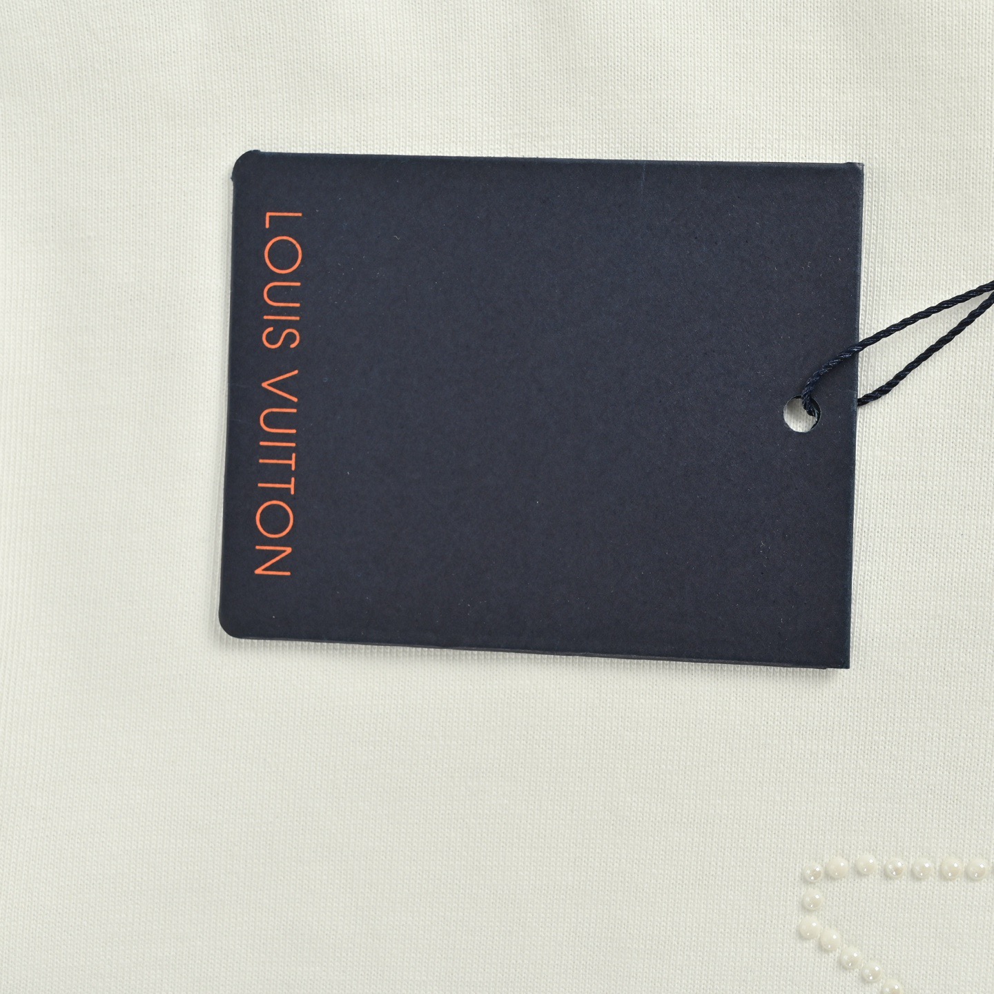 Louis Vuitton/路易威登 25ss 珍珠烫钻logo反光字母印花短袖