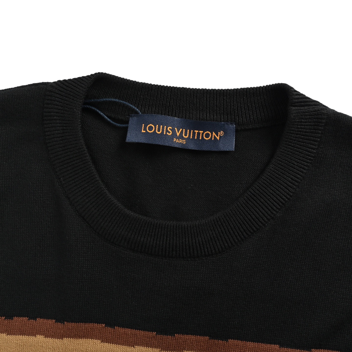 Louis Vuitton/路易威登 24ss 菲董宝箱提花针织短袖 咖啡色 黑色