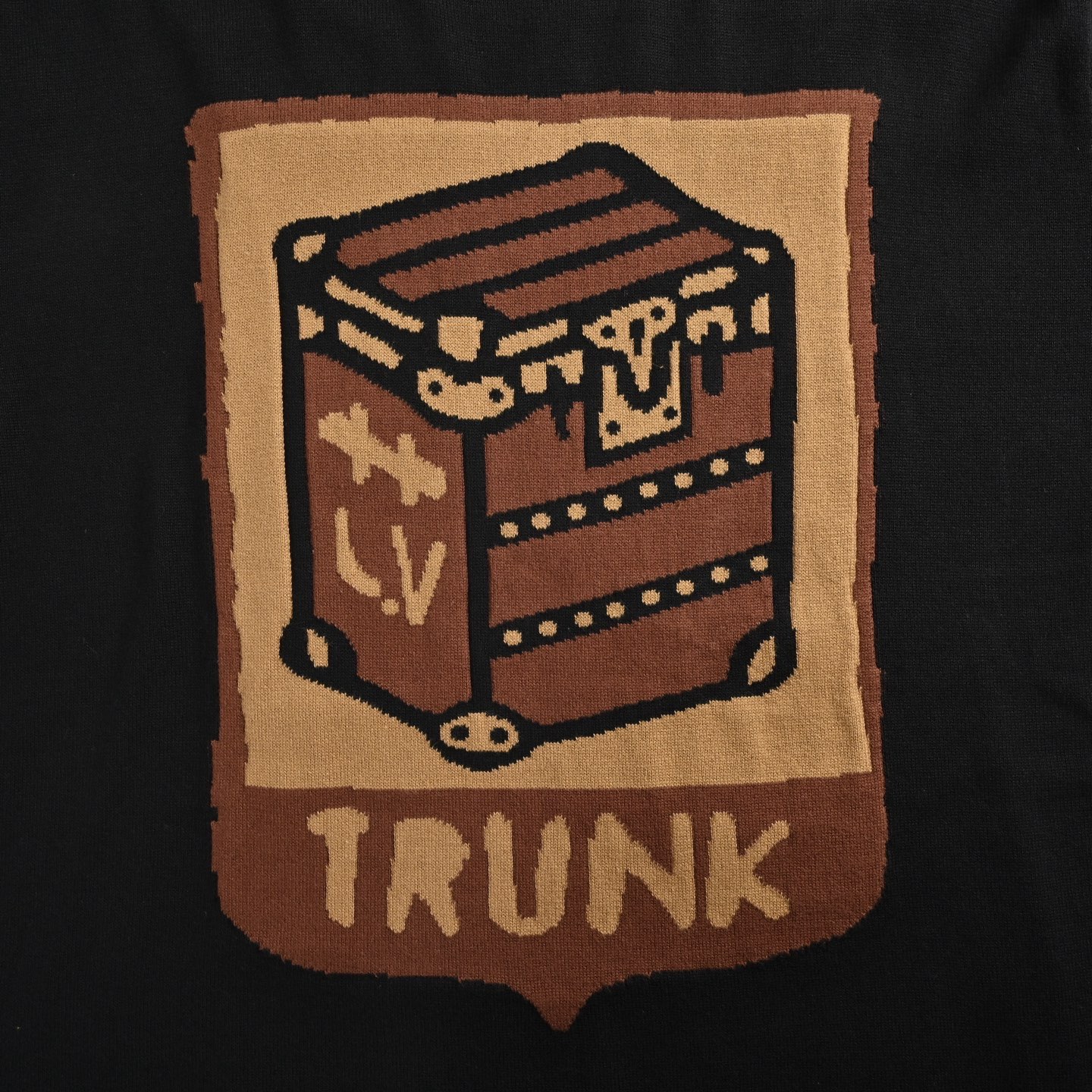 Louis Vuitton/路易威登 24ss 菲董宝箱提花针织短袖 咖啡色 黑色