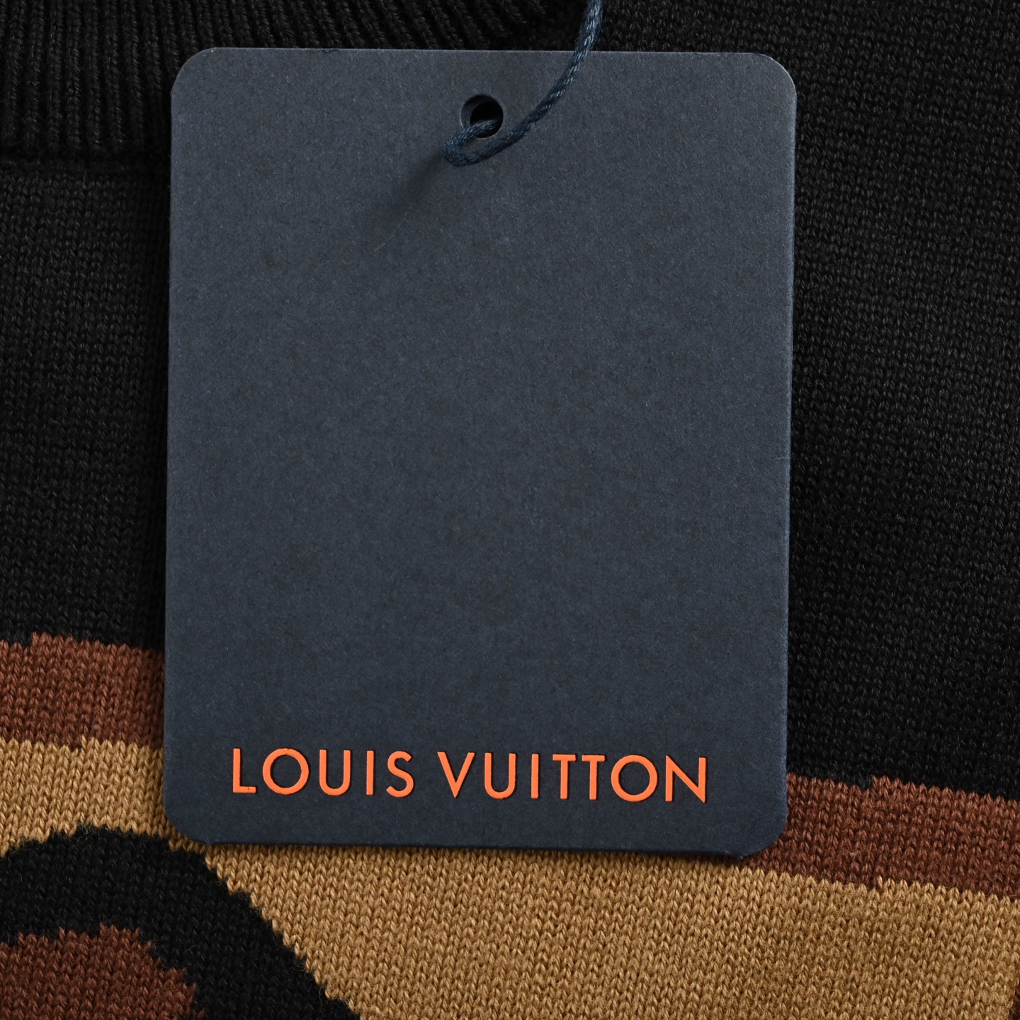 Louis Vuitton/路易威登 24ss 菲董宝箱提花针织短袖 咖啡色 黑色