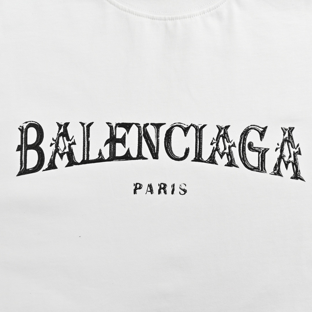 Balenciaga/巴黎世家 24ss 梵文字母立体印花短袖-Chinese UA Cheap High Quatity Brand Clothes Bags handbags Sneakers wholesale wholesaler seller from China Factory suppliers Fashion Clothing Shoes best Quality Beautiful Price Balenciaga/巴黎世家 24ss 梵文字母立体印花短袖