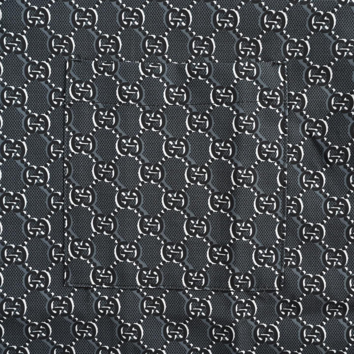 Gucci/古驰 25ss 满印老花短袖衬衫-Chinese UA Cheap High Quatity Brand Clothes Bags handbags Sneakers wholesale wholesaler seller from China Factory suppliers Fashion Clothing Shoes best Quality Beautiful Price Gucci/古驰 25ss 满印老花短袖衬衫