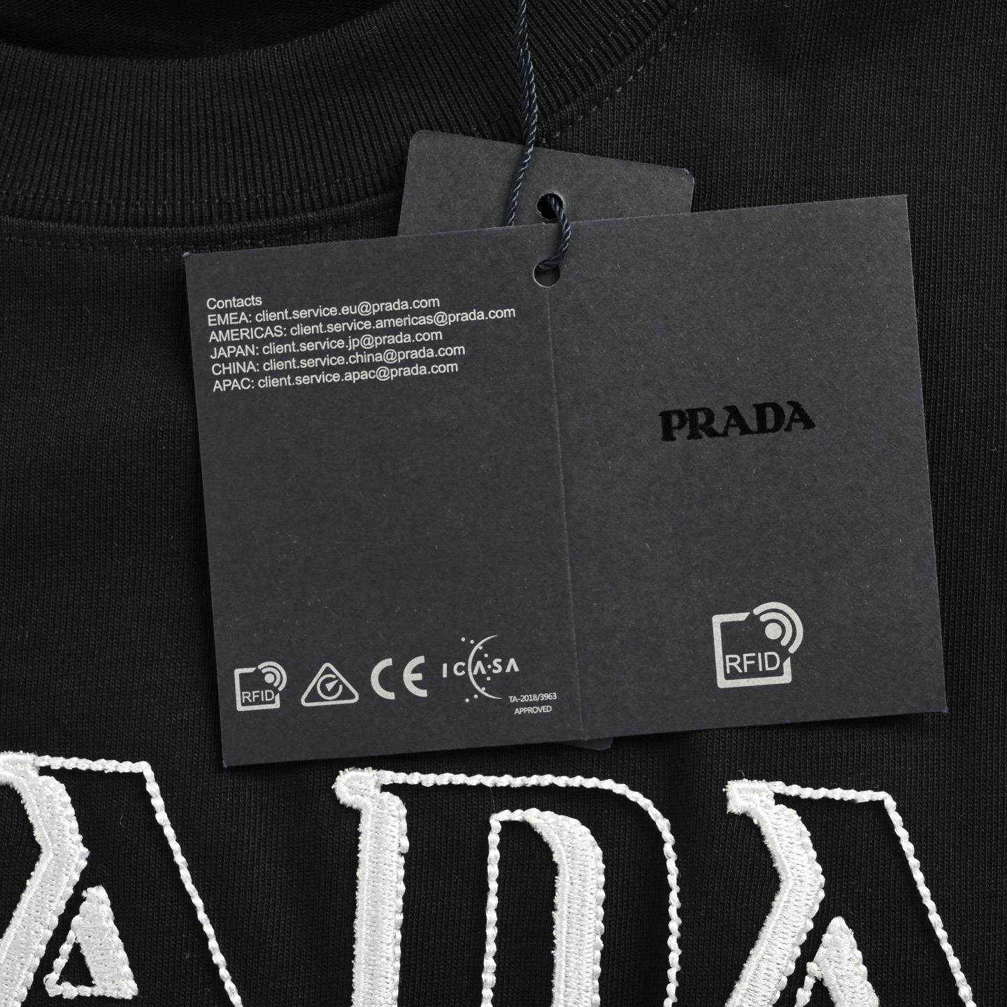 Prada/普拉达 25ss 阴影字母刺绣短袖