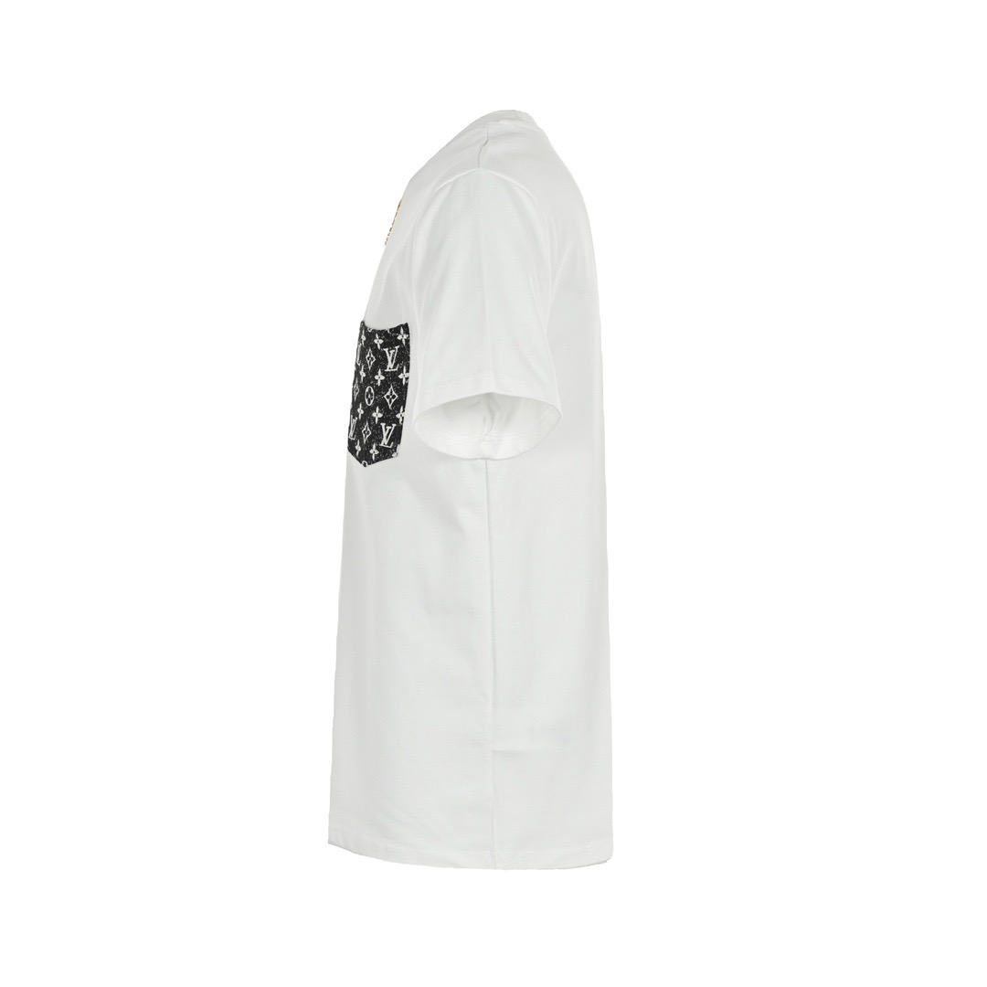 Louis Vuitton/路易威登 23ss 单宁牛仔口袋短袖 白色/黑色-Chinese UA Cheap High Quatity Brand Clothes Bags handbags Sneakers wholesale wholesaler seller from China Factory suppliers Fashion Clothing Shoes best Quality Beautiful Price Louis Vuitton/路易威登 23ss 单宁牛仔口袋短袖 白色/黑色