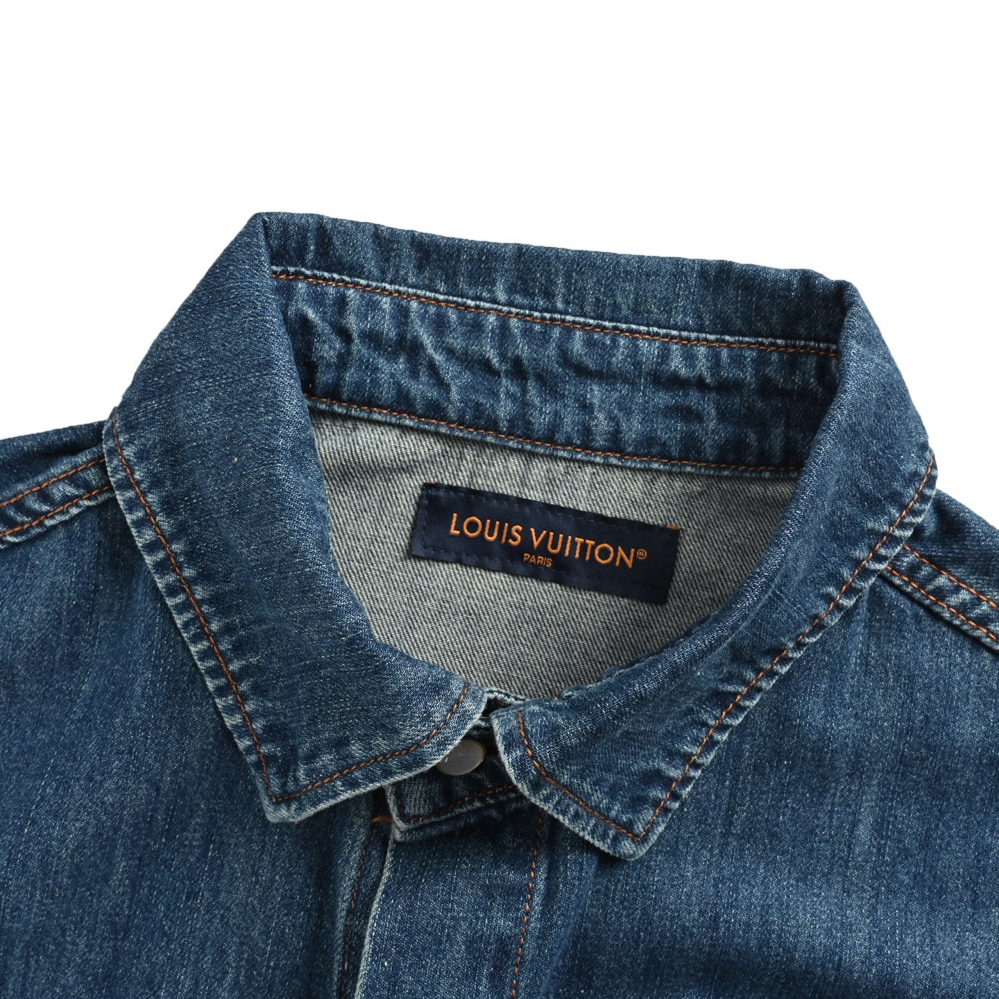 Louis Vuitton/路易威登 巴黎走秀款牛仔蓝短袖衬衫-Chinese UA Cheap High Quatity Brand Clothes Bags handbags Sneakers wholesale wholesaler seller from China Factory suppliers Fashion Clothing Shoes best Quality Beautiful Price Louis Vuitton/路易威登 巴黎走秀款牛仔蓝短袖衬衫