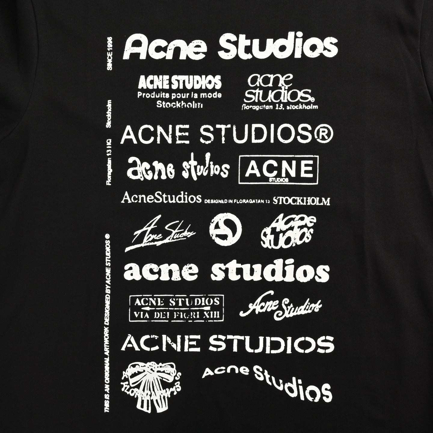 Acne Studios 25ss 多标满印logo短袖