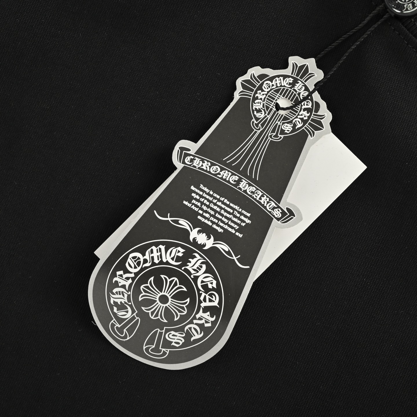 Chrome Hearts/克罗心 25ss 闪粉logo印花短袖 黑/白-Chinese UA Cheap High Quatity Brand Clothes Bags handbags Sneakers wholesale wholesaler seller from China Factory suppliers Fashion Clothing Shoes best Quality Beautiful Price Chrome Hearts/克罗心 25ss 闪粉logo印花短袖 黑/白