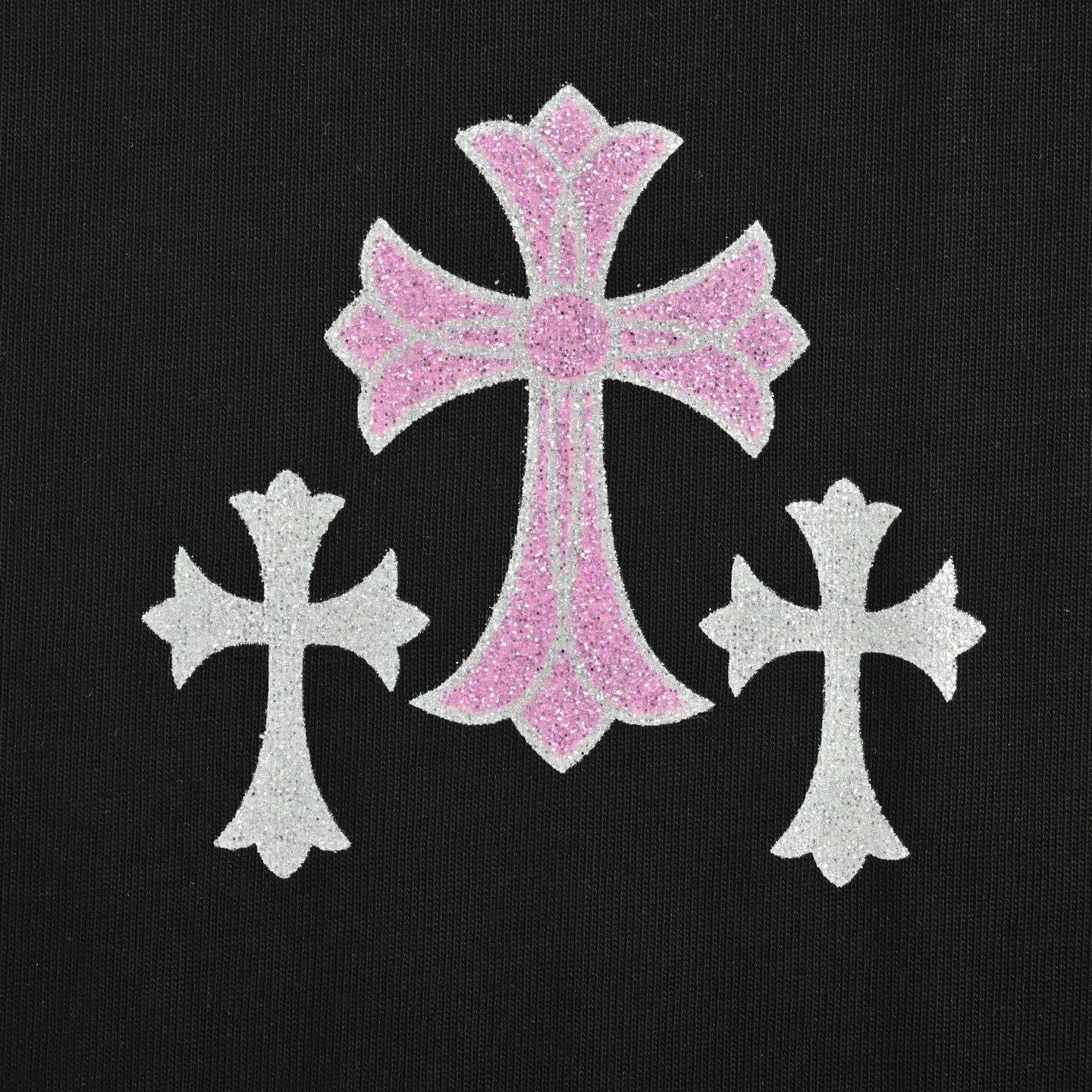 Chrome Hearts/克罗心 25ss 闪粉logo印花短袖 黑/白-Chinese UA Cheap High Quatity Brand Clothes Bags handbags Sneakers wholesale wholesaler seller from China Factory suppliers Fashion Clothing Shoes best Quality Beautiful Price Chrome Hearts/克罗心 25ss 闪粉logo印花短袖 黑/白