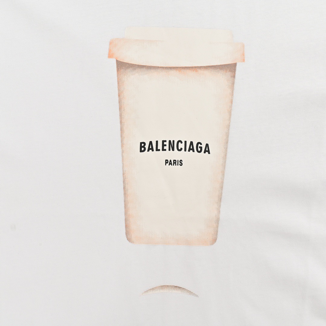 Balenciaga/巴黎世家 24ss 饮料水杯印花短袖-Chinese UA Cheap High Quatity Brand Clothes Bags handbags Sneakers wholesale wholesaler seller from China Factory suppliers Fashion Clothing Shoes best Quality Beautiful Price Balenciaga/巴黎世家 24ss 饮料水杯印花短袖