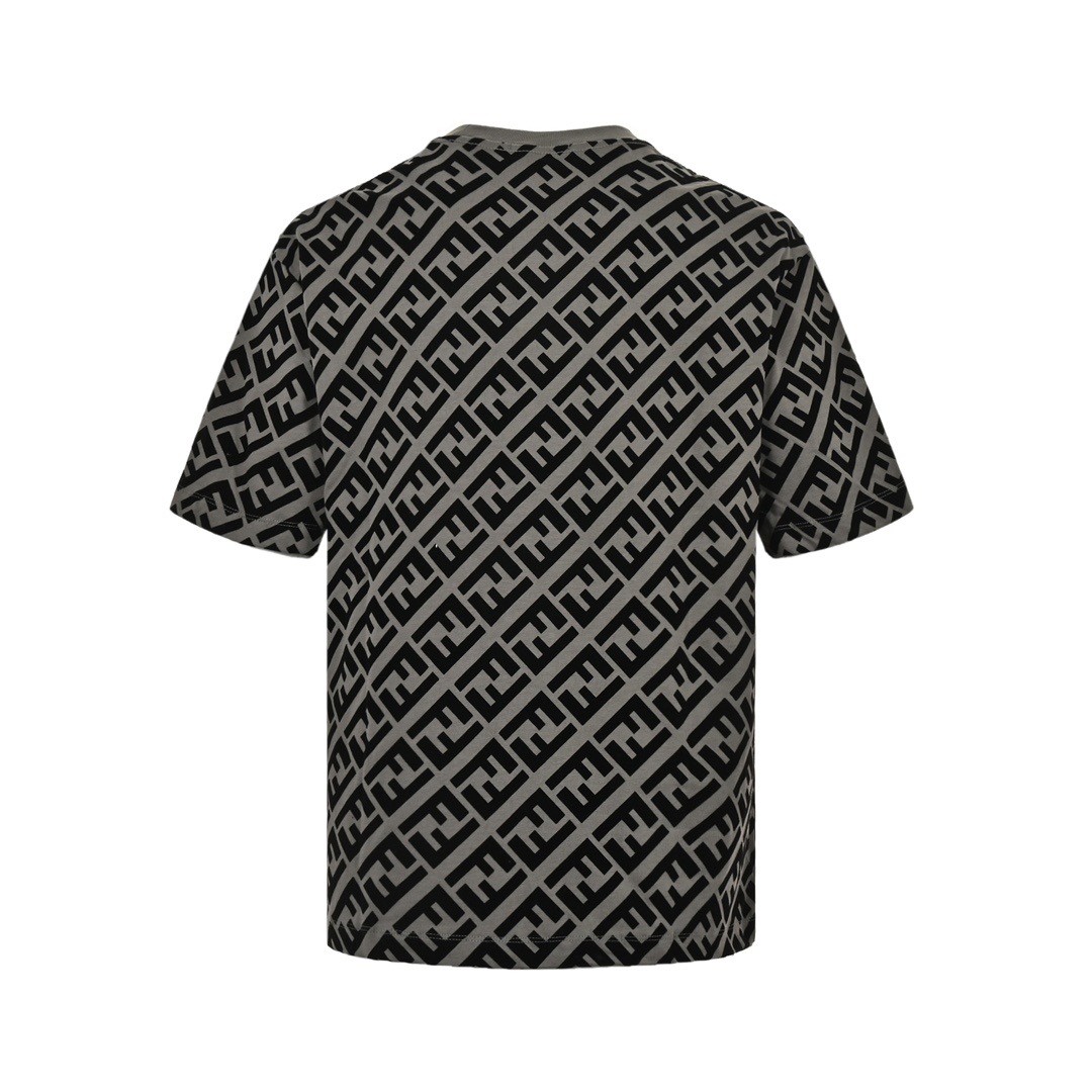 Fendi/芬迪 24ss FF满印植绒短袖-Chinese UA Cheap High Quatity Brand Clothes Bags handbags Sneakers wholesale wholesaler seller from China Factory suppliers Fashion Clothing Shoes best Quality Beautiful Price Fendi/芬迪 24ss FF满印植绒短袖